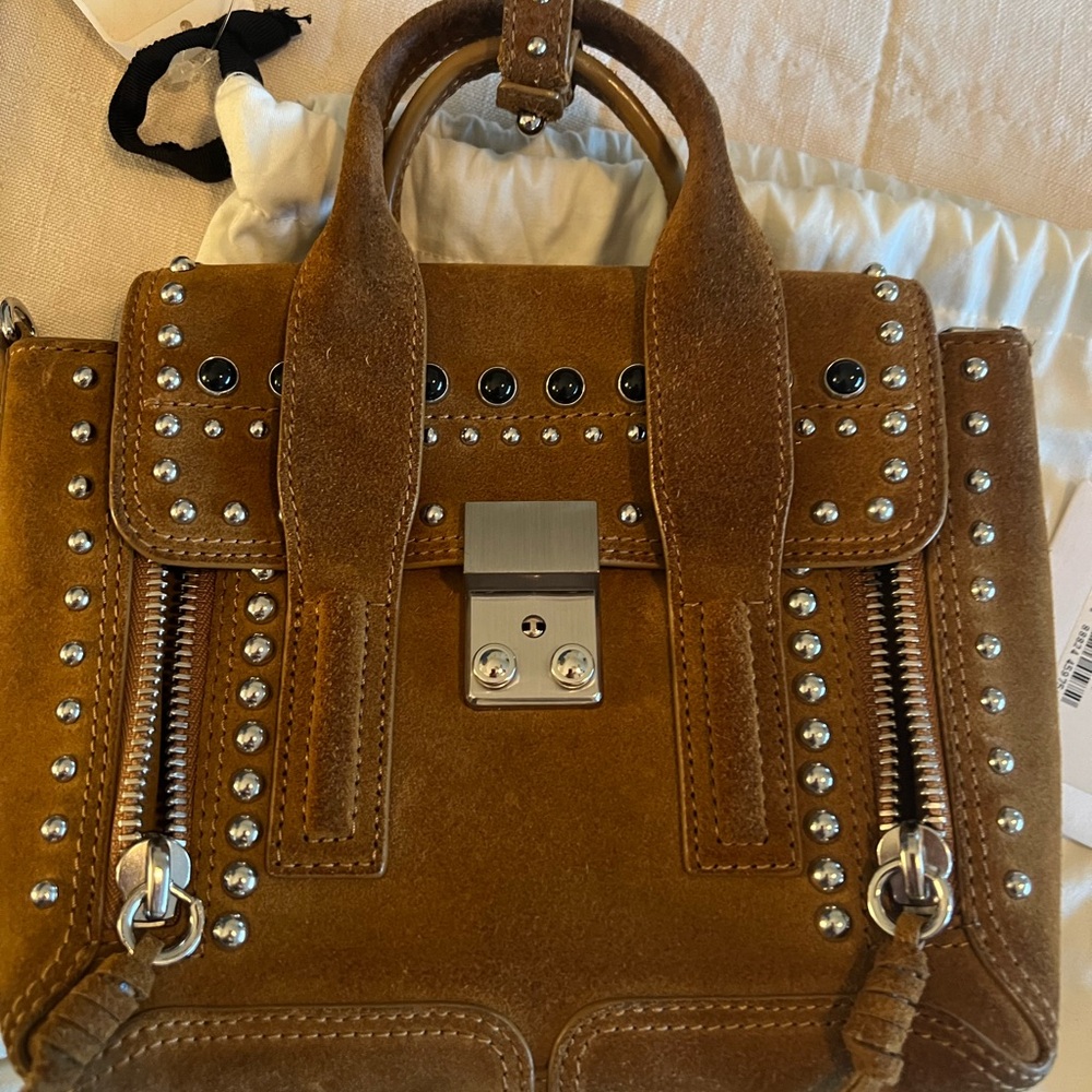 Phillip Lim $1250 studded suede mini pashli crossbody bag - Picture 2 of 14
